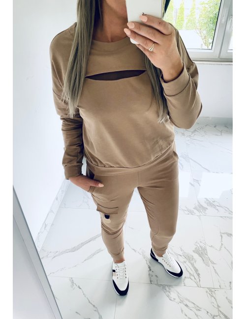 Dres LAMU Beige z siateczką