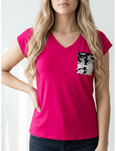 Bluzka z Cekinową Kieszonką