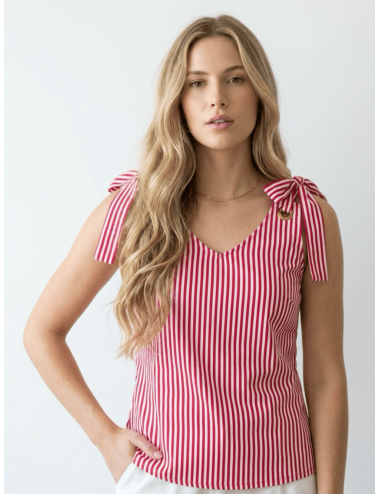 Bluzka Top z Wiązanymi...