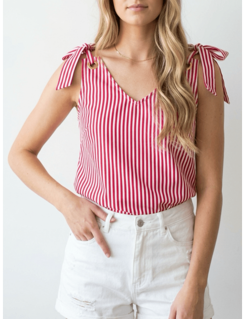Bluzka Top z Wiązanymi...