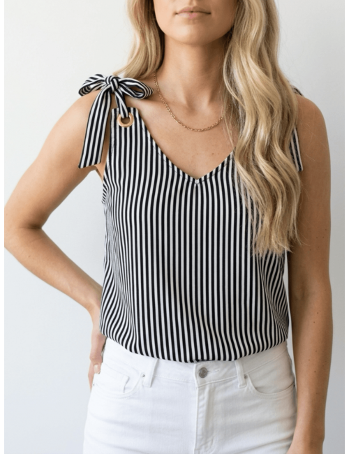 Bluzka Top z Wiązanymi...