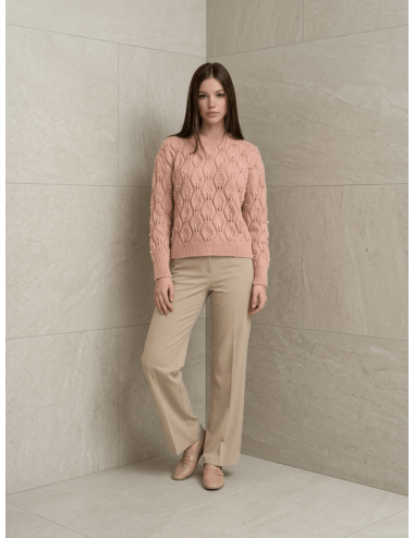 Sweter Ażurowy z Perłami...