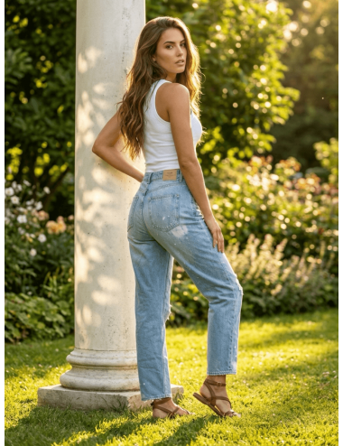 Spodnie Jeansowe Mom Fit Retro