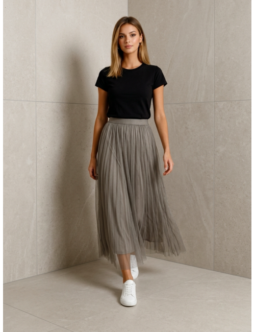 Spodnica Maxi Tiulowa Prosta