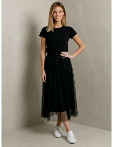 Spodnica Maxi Tiulowa Prosta