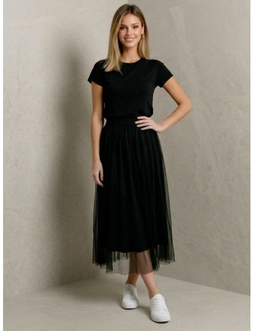 Spodnica Maxi Tiulowa Prosta