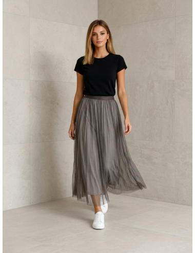 Spodnica Maxi Tiulowa Prosta