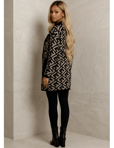Płaszcz Alpaka Oversize Wzór F