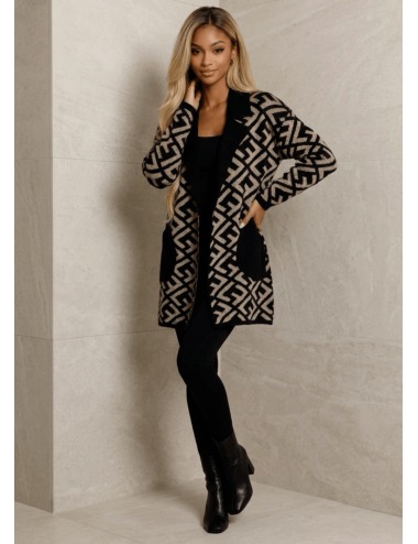 Płaszcz Alpaka Oversize Wzór F