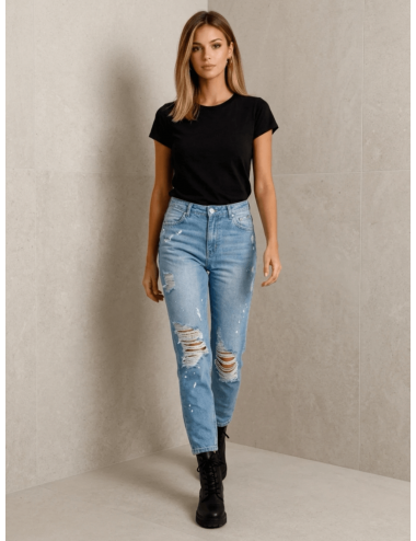 Spodnie Jeansowe Mom Fit Retro